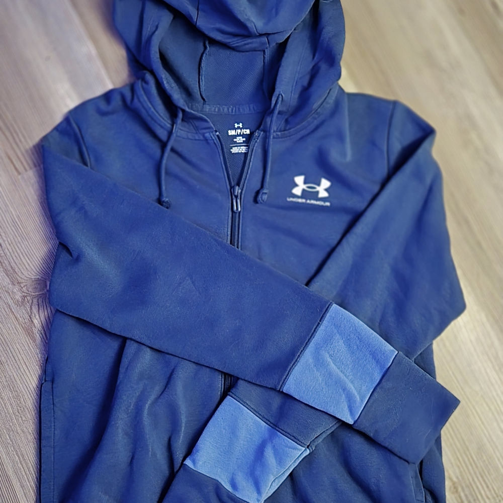 Under Armour Women's UA Rival Terry Colorblock Full-Zip Hoodie w/pockets Small
